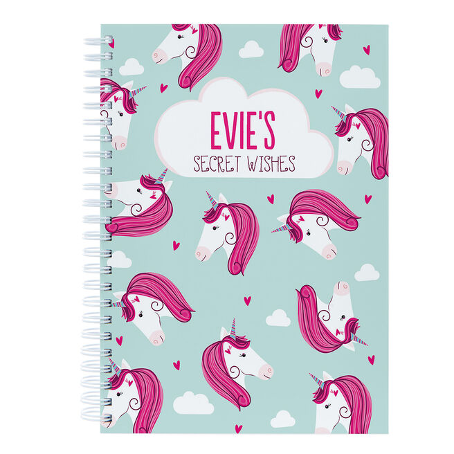 Personalised Notebook - Unicorn Wishes