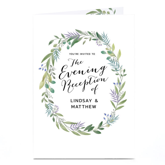 Personalised Evening Reception Invitation - Botanical