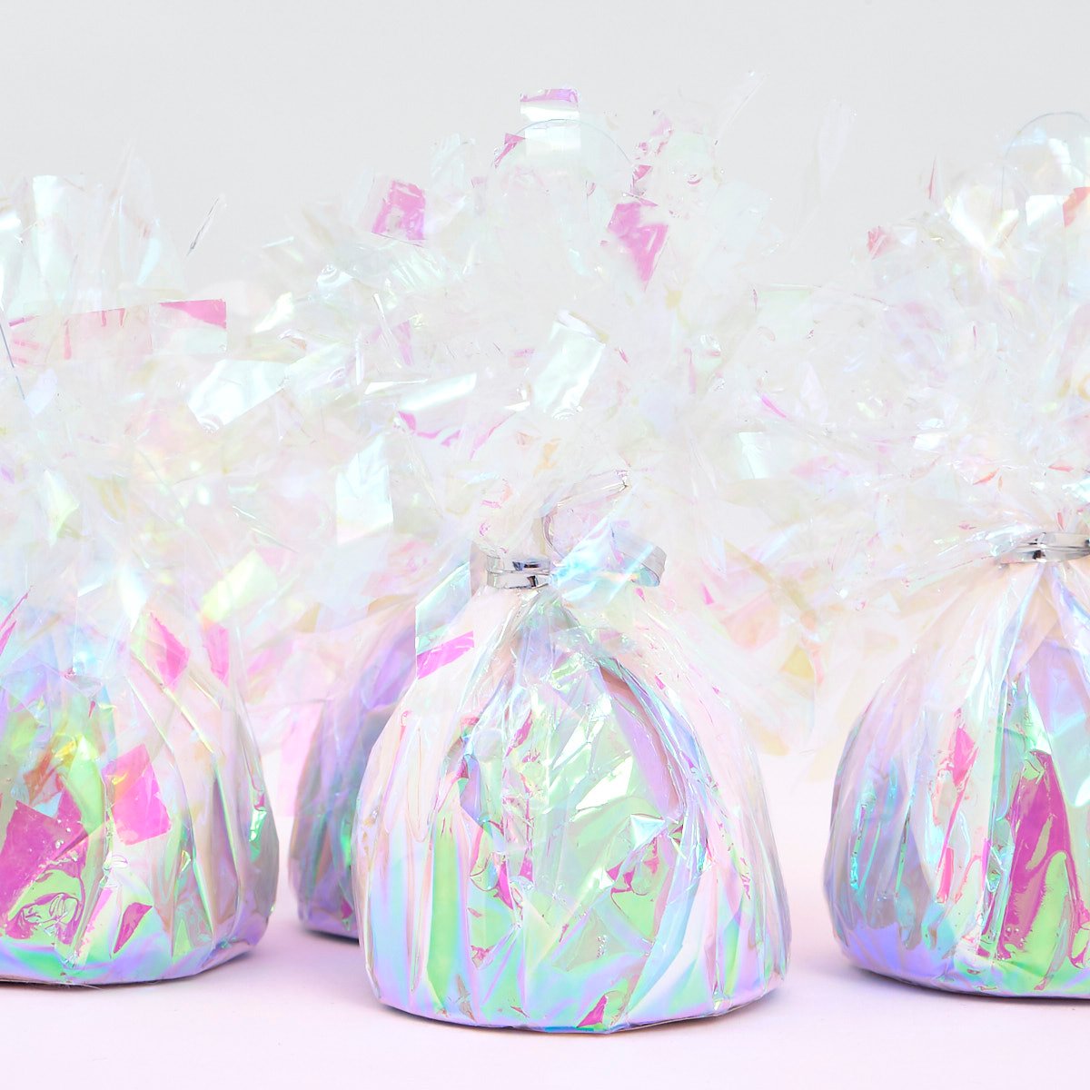 Iridescent Foil Balloon Weights - Pack of 12