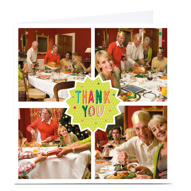 Photo Thank You Card - 4 Photos Square