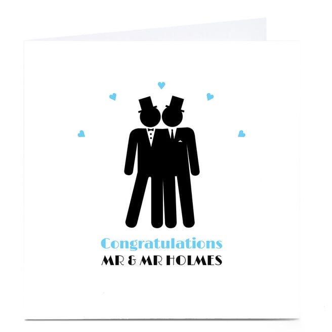 Personalised Wedding Card - Congratulations Mr & Mr