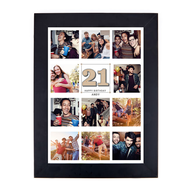 Personalised Milestone Age Photo Print - Editable Age Collage Print