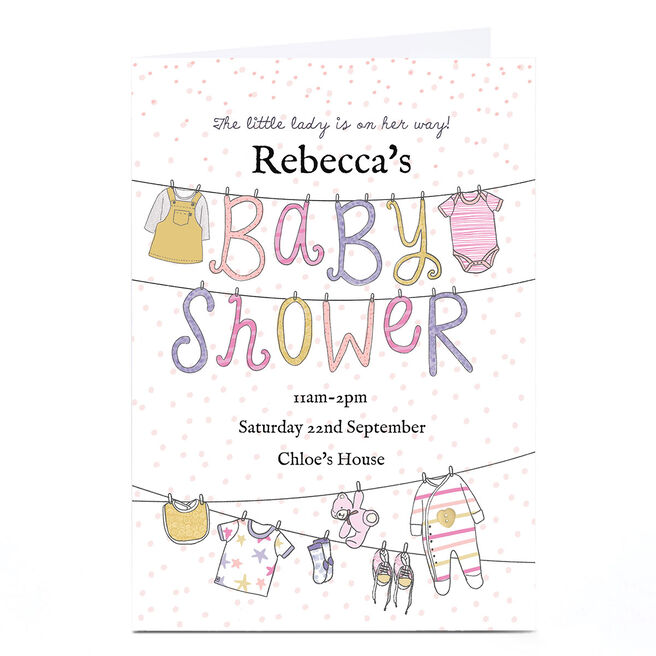 Personalised Baby Shower Invitation - Little Lady 