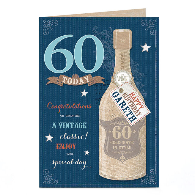 Personalised 60th Birthday Card - A Vintage Classic