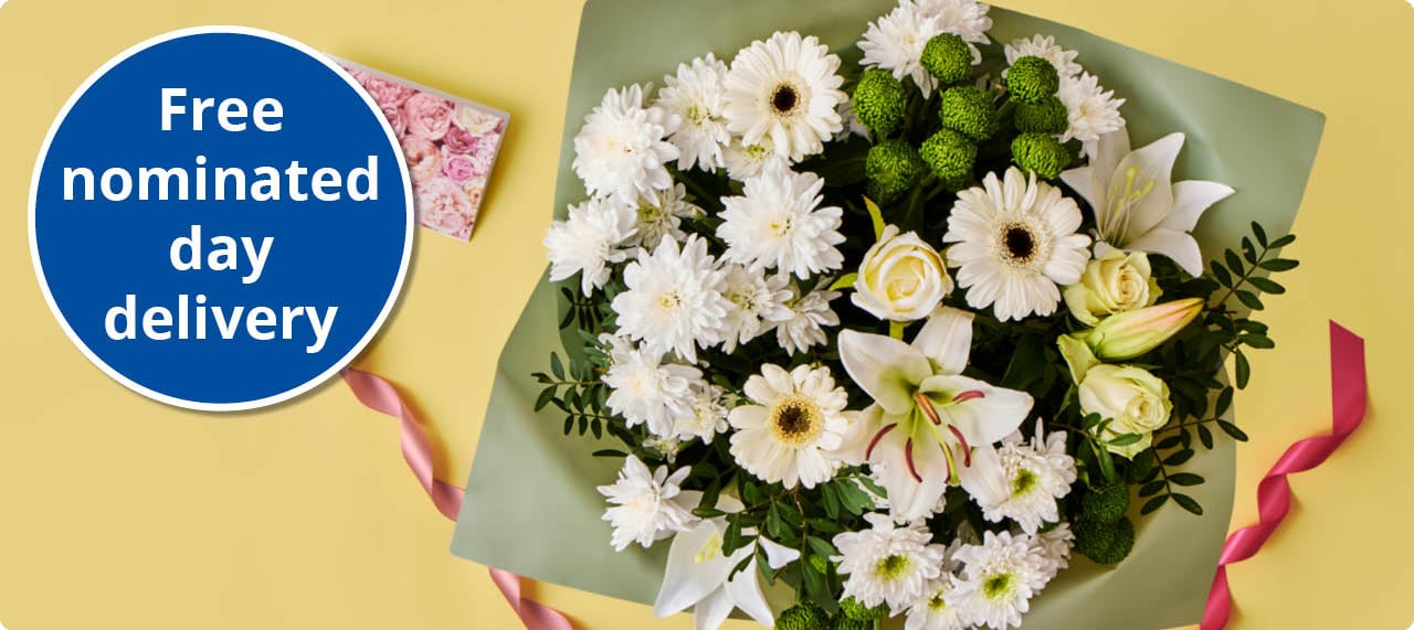 Fresh flowers, Free nominated day delivery