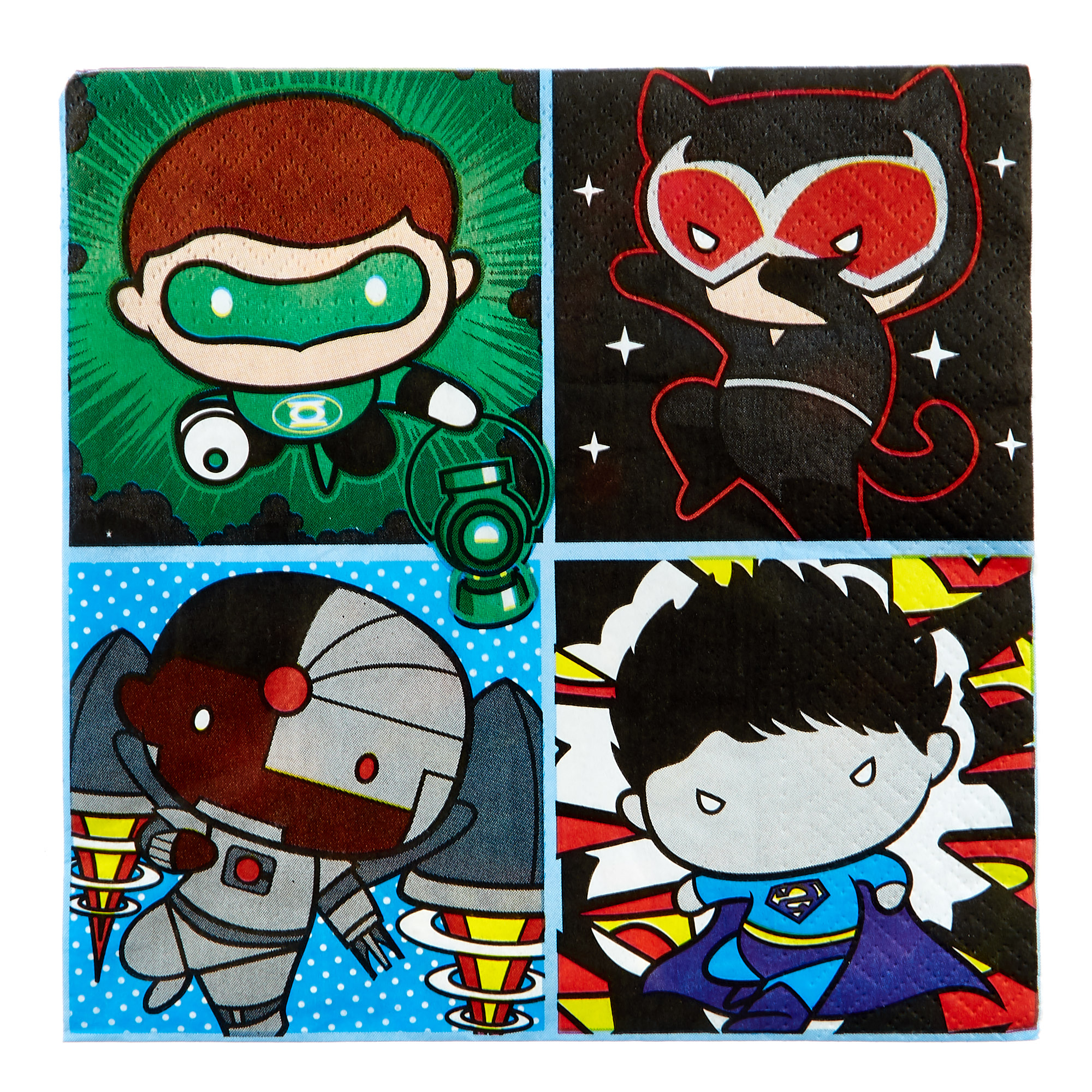 Justice League Party Tableware & Decorations Bundle - 16 Guests