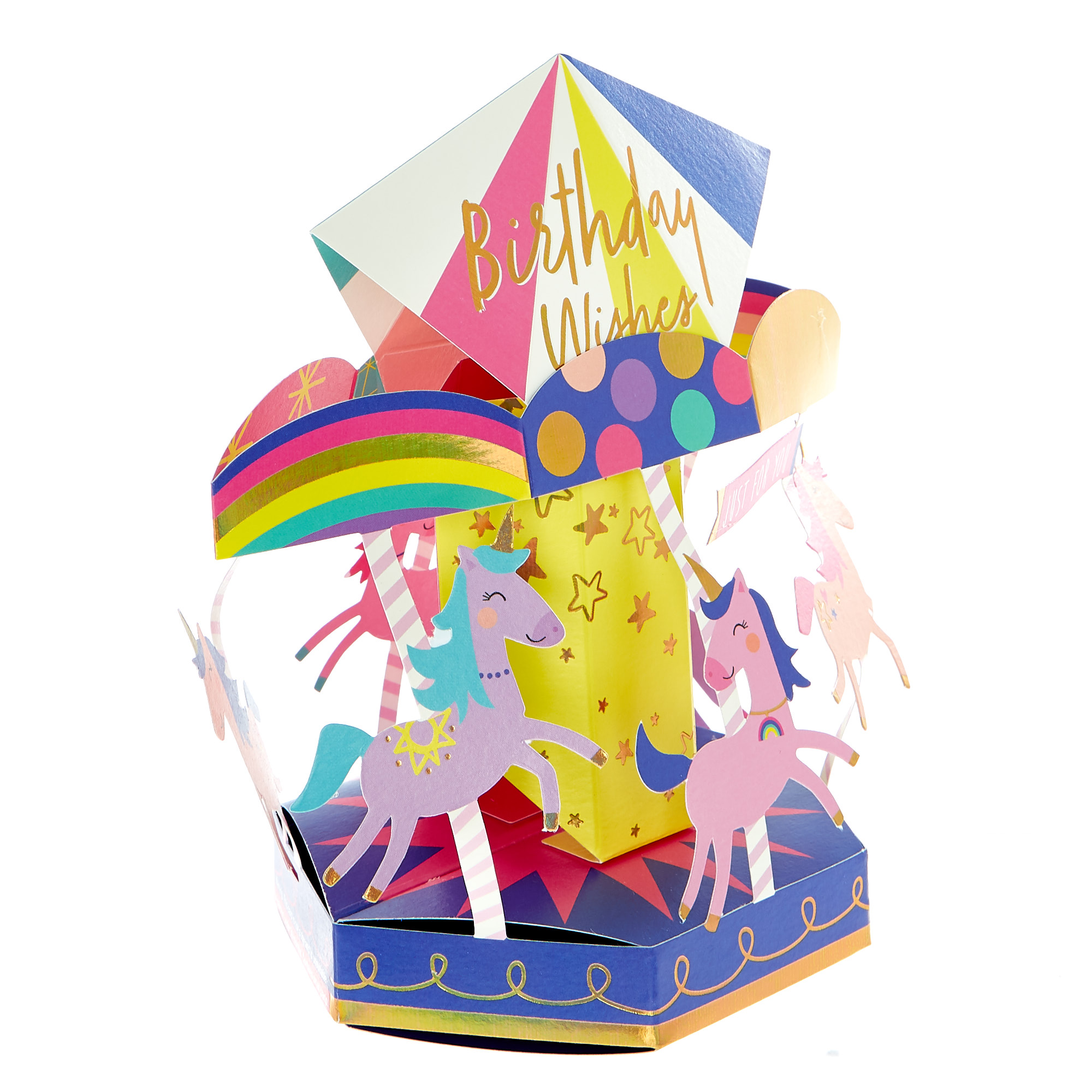 Exquisite Collection Pop-Up 3D Birthday Card - Carousel 