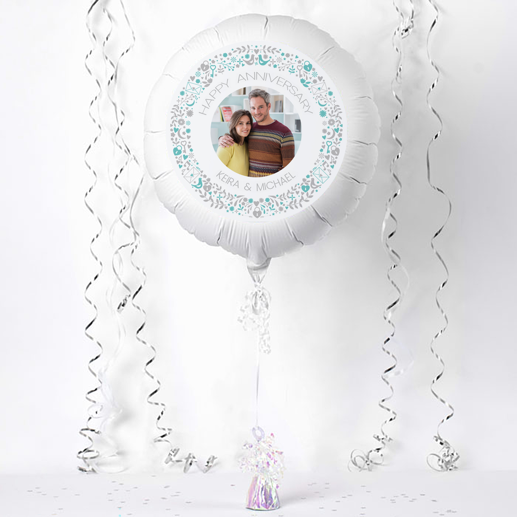 Photo Upload Balloon - Heart Border, Any Photo and Message