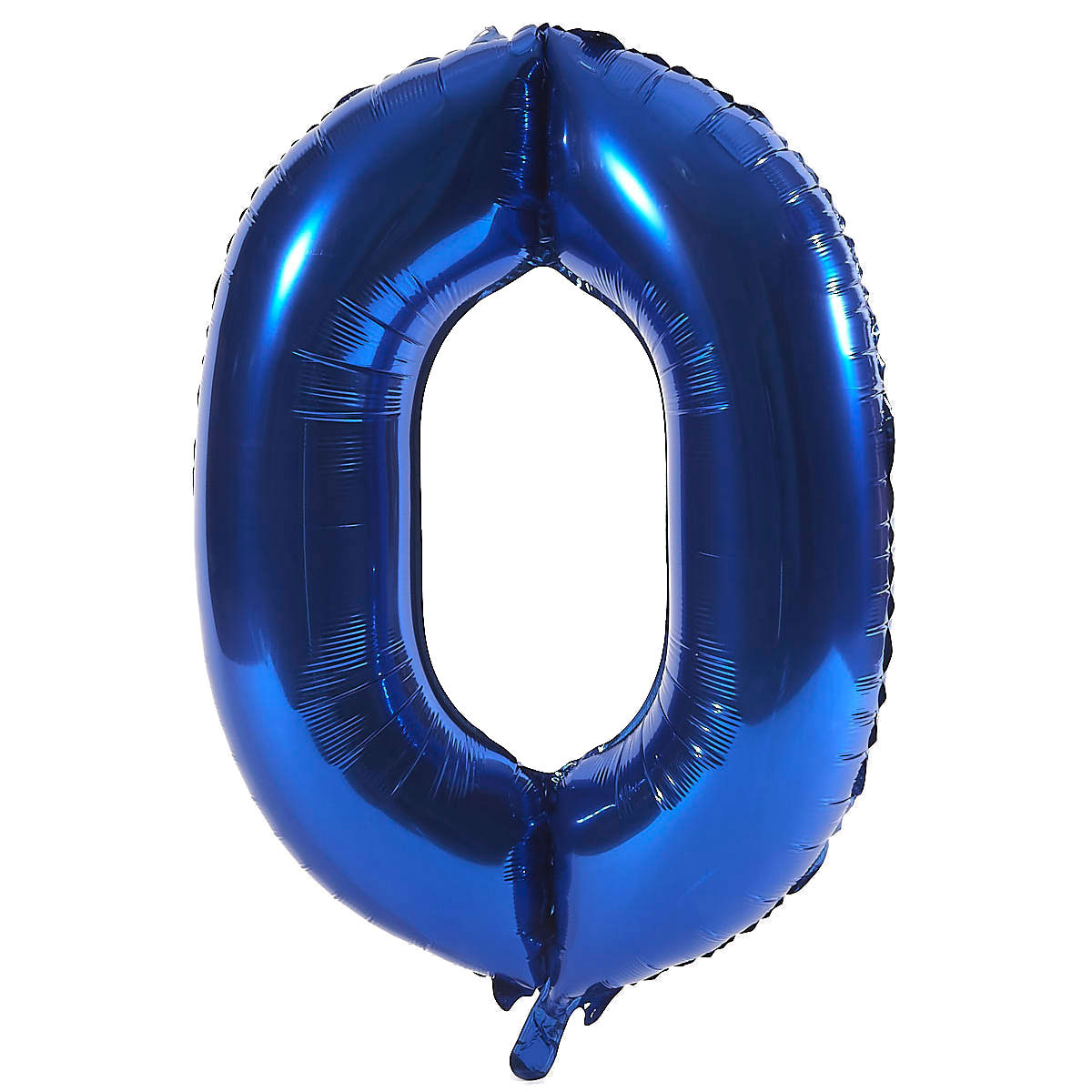 Blue Number 0 Foil Giant Helium Balloon (Deflated)