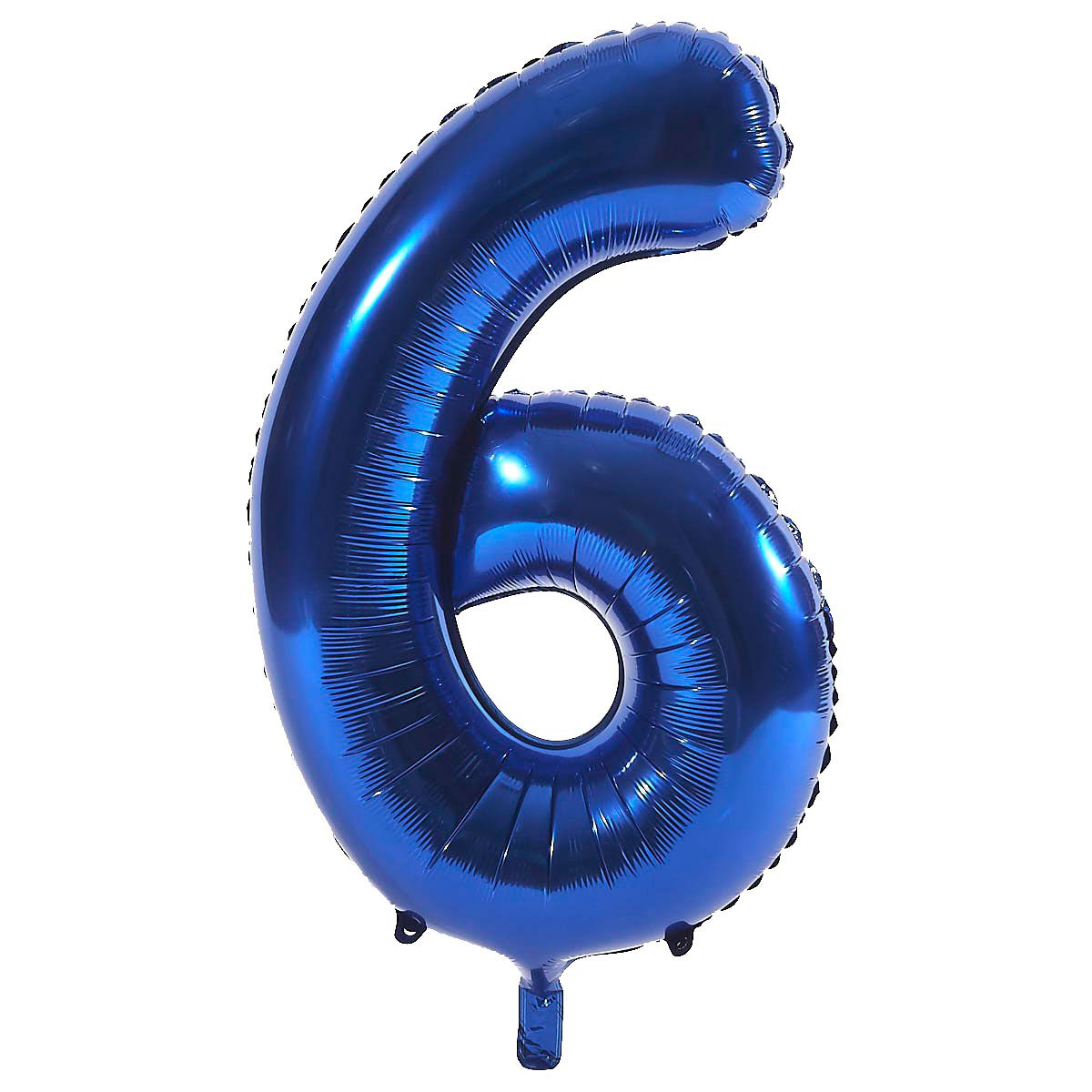 Blue Number 6 Foil Giant Helium Balloon (Deflated)