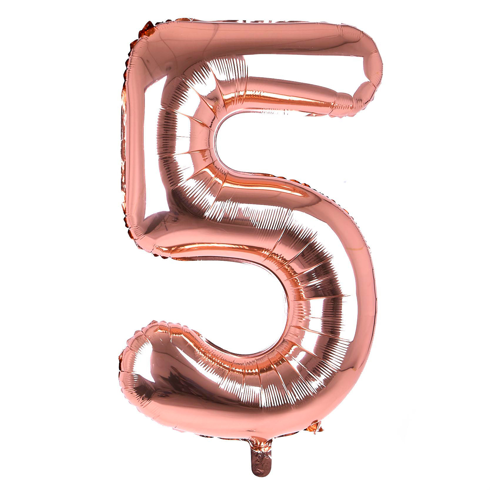 Rose Gold Number 5 Giant Foil Helium Balloon INFLATED 