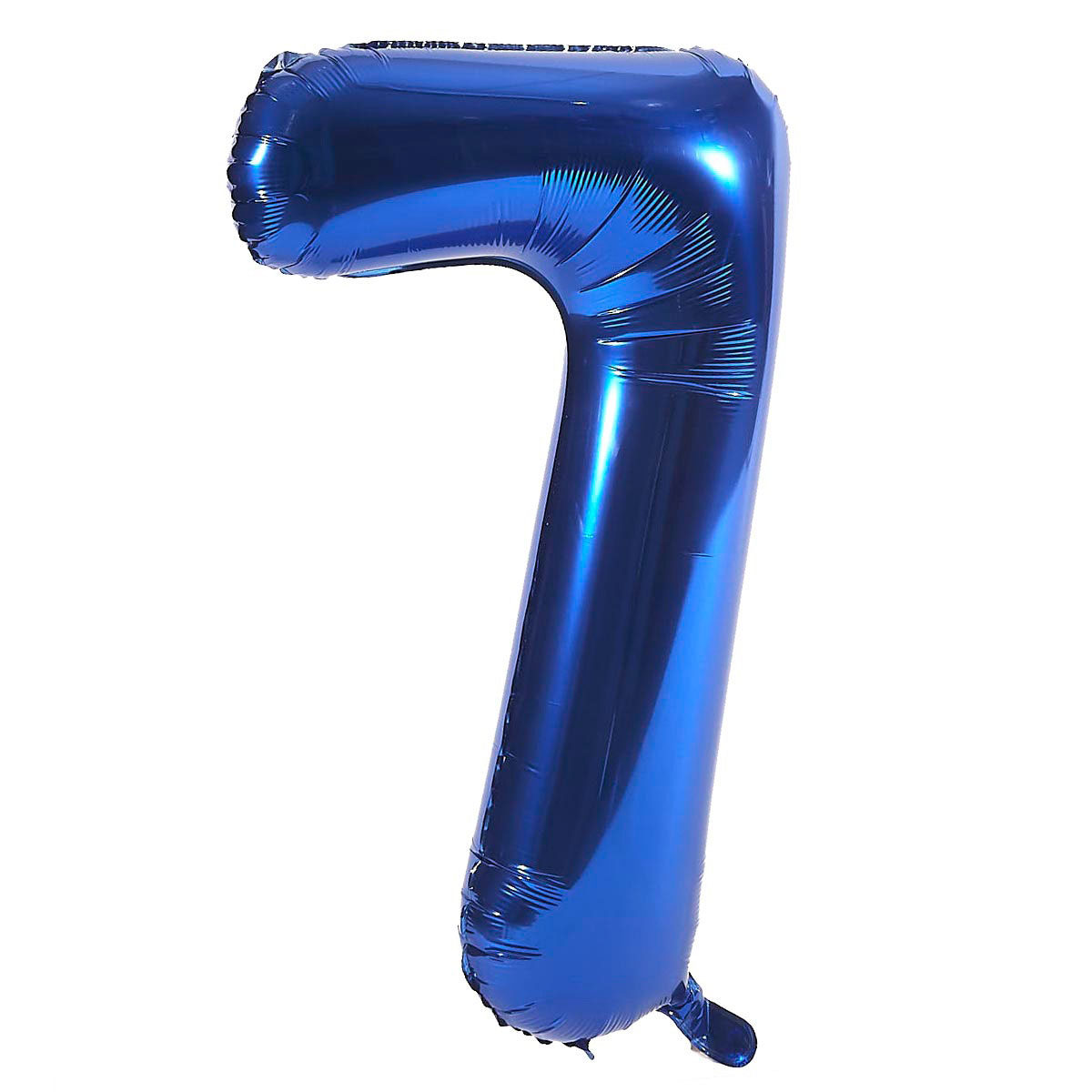 Blue Number 7 Giant Foil Helium Balloon INFLATED 