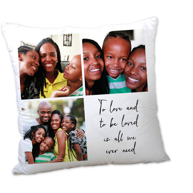 Personalised Photo Cushion - To Love and Be Loved