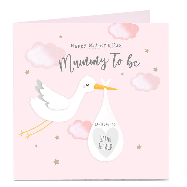 Personalised Mother's Day Card - Mummy To Be, Pink