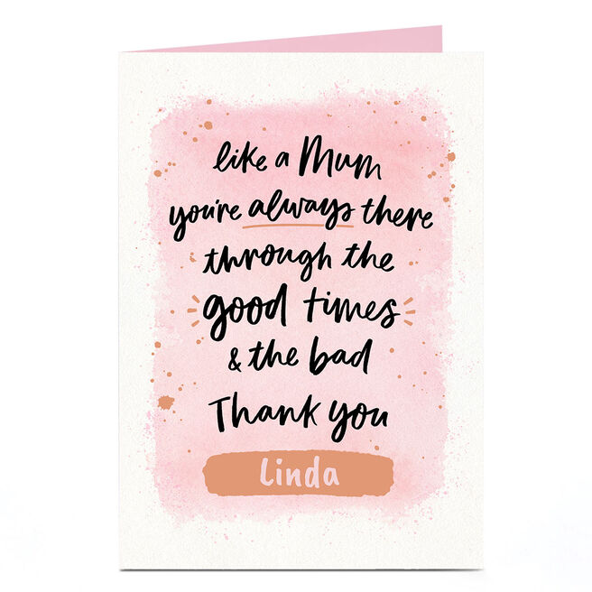 Personalised Mother's Day Card - Like A Mum