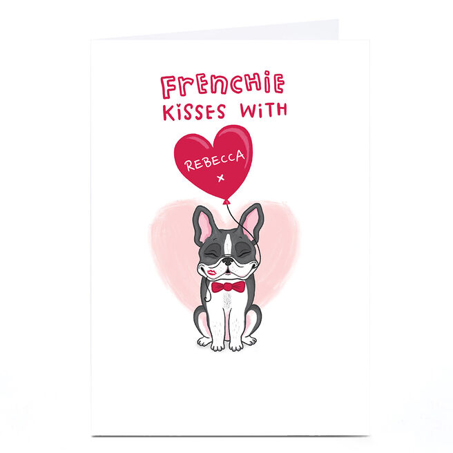 Personalised Blue Kiwi Card - Frenchie Kisses