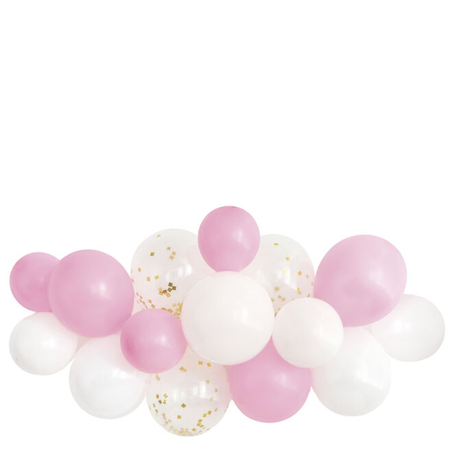 Pink Gingham 1st Birthday Balloon Arch Kit