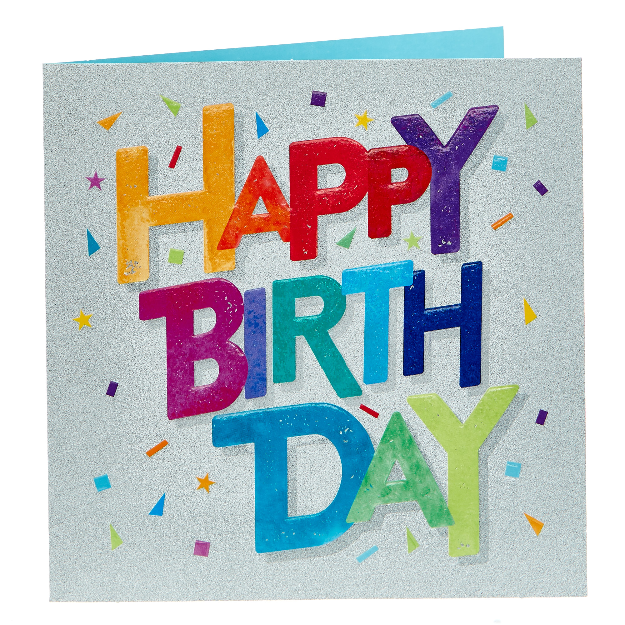 Birthday Card - Rainbow Text