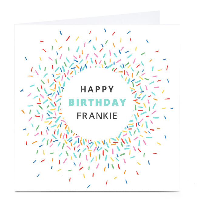 Personalised Dalia Clark Birthday Card - Colourful Sprinkles