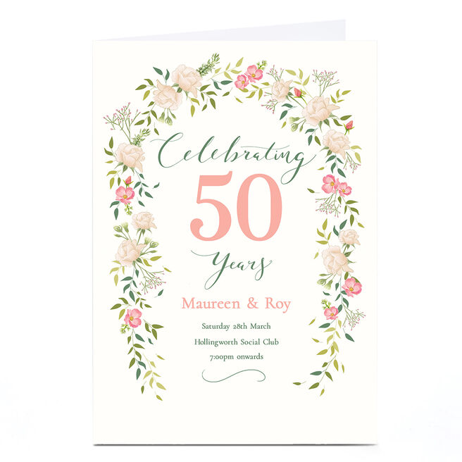 Personalised Anniversary Invitation - Celebrating Years