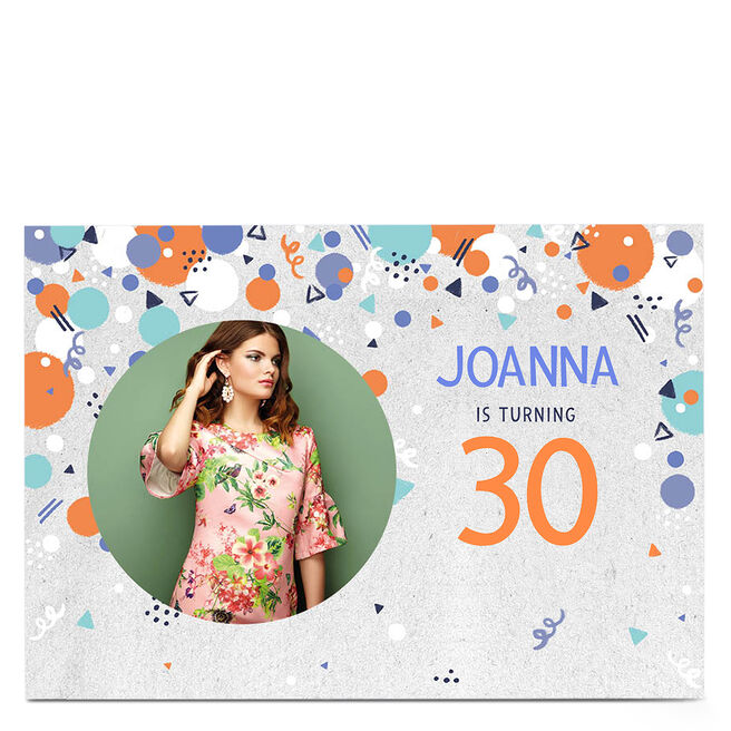 Birthday Invitation Photo Card - Spotty