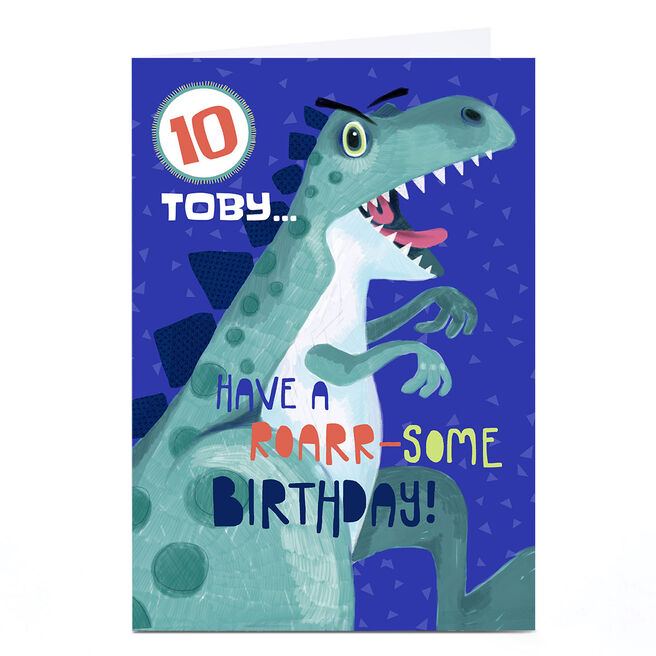 Personalised Bev Hopwood Birthday Card - Roarr-some