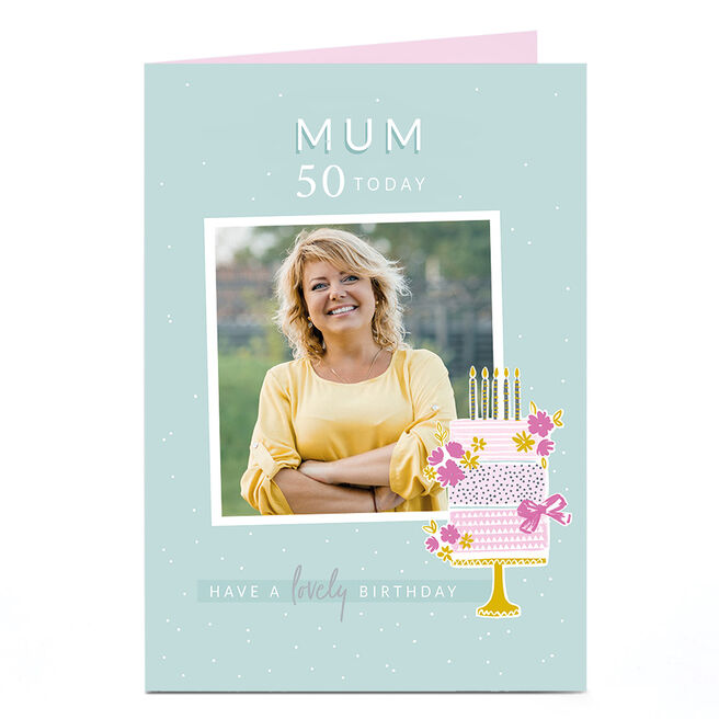 Photo Birthday Card - Have A Wonderful Day Editable Age