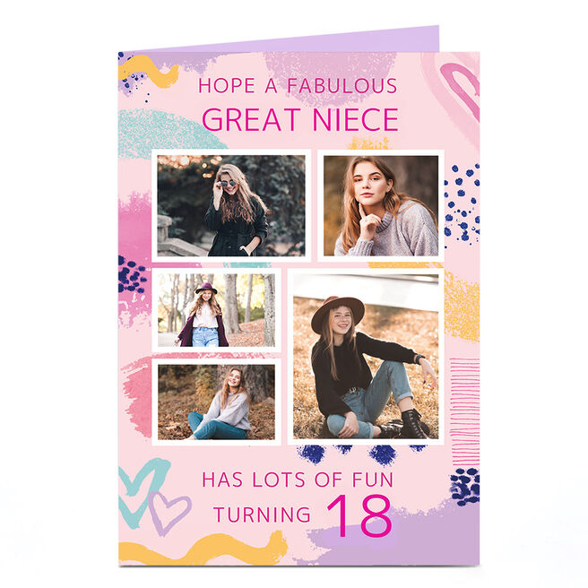 Photo Birthday Card - Fabulous, Lots of Fun, Editable Age