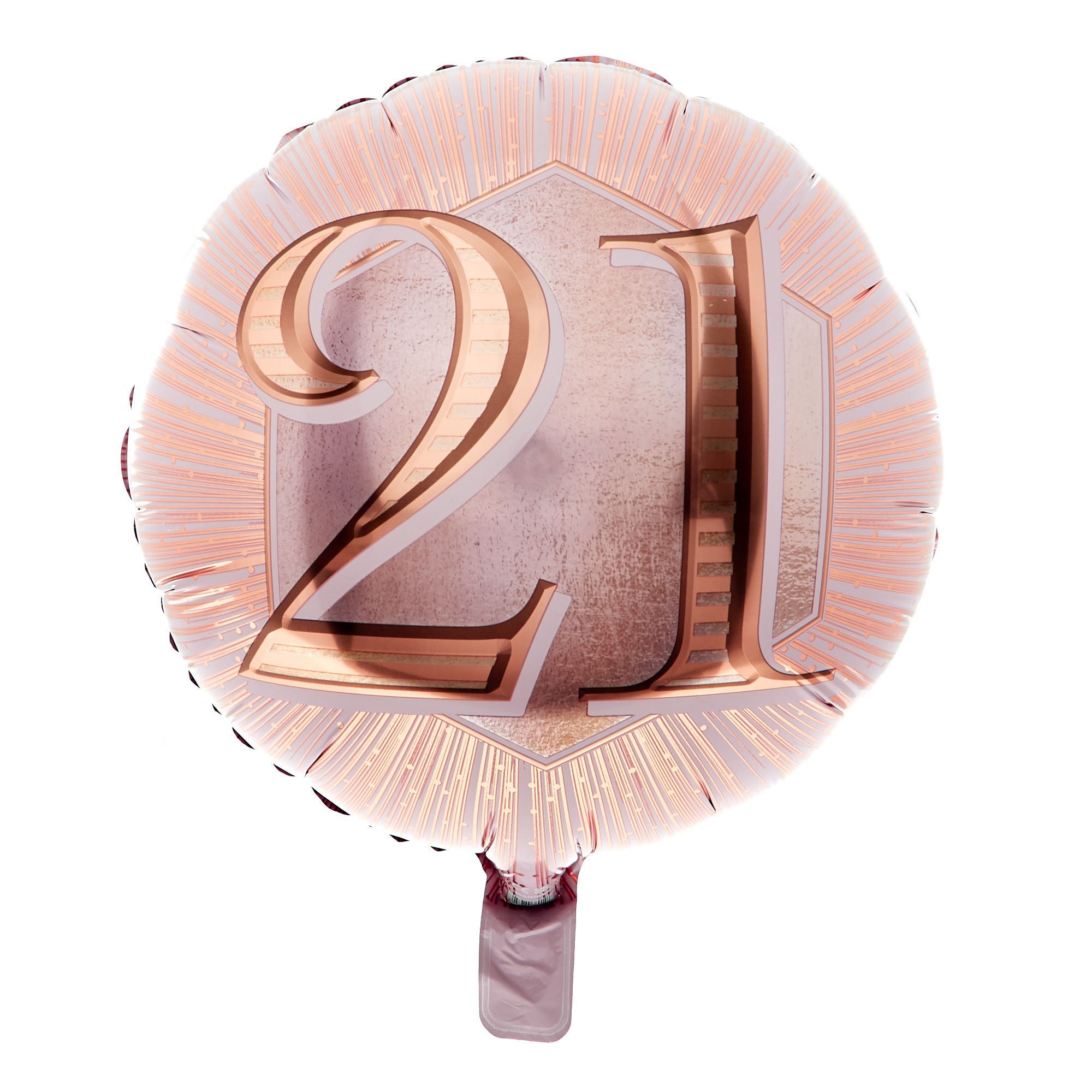 18-Inch Rose Gold 21st Birthday Foil Helium Balloon