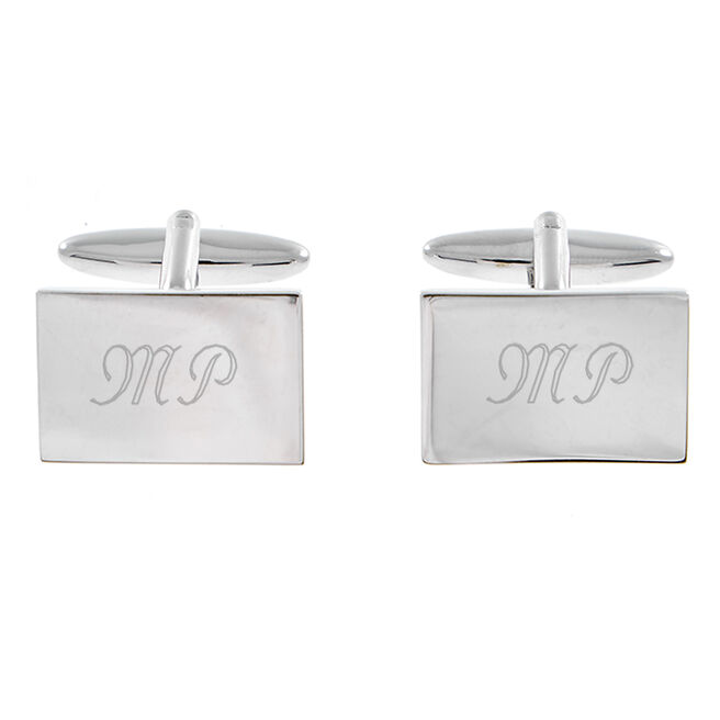 Engraved Rectangle Cufflinks