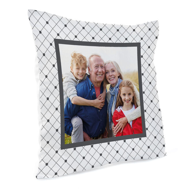 Personalised Photo Cushion - Patterned border