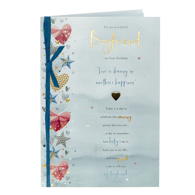 Boyfriend Sharing Happiness Sentimental Birthday Card