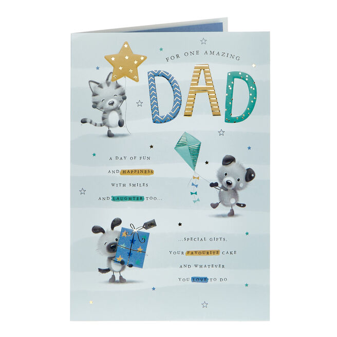 Dad Happiness & Smiles Thimble Park Birthday Card