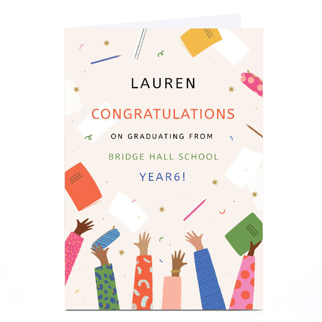 Personalised Graduation card - Congratulations