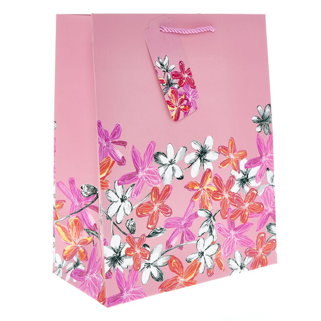 Jeff Banks Large Painted Florals Gift Bag