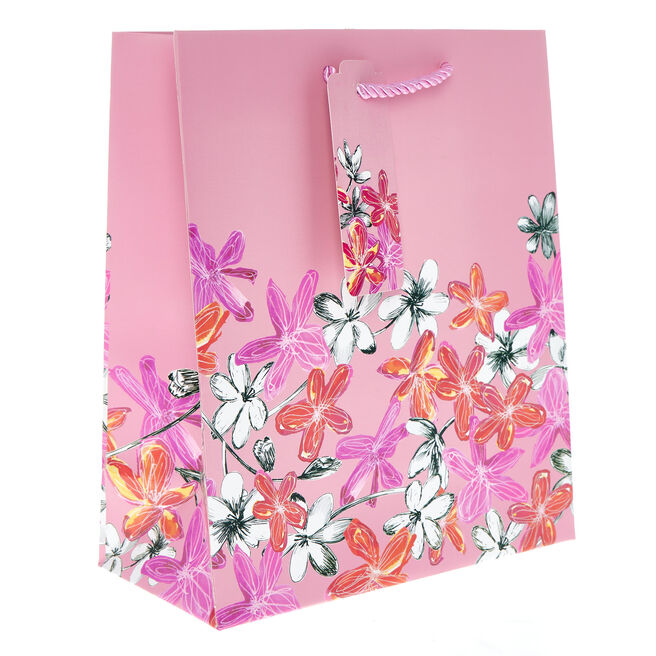 Jeff Banks Medium Painted Florals Gift Bag 