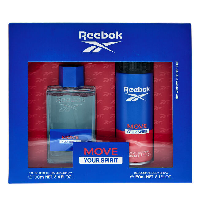 Reebok Move Your Spirit For Men Eau De Toilette & Deodorant 