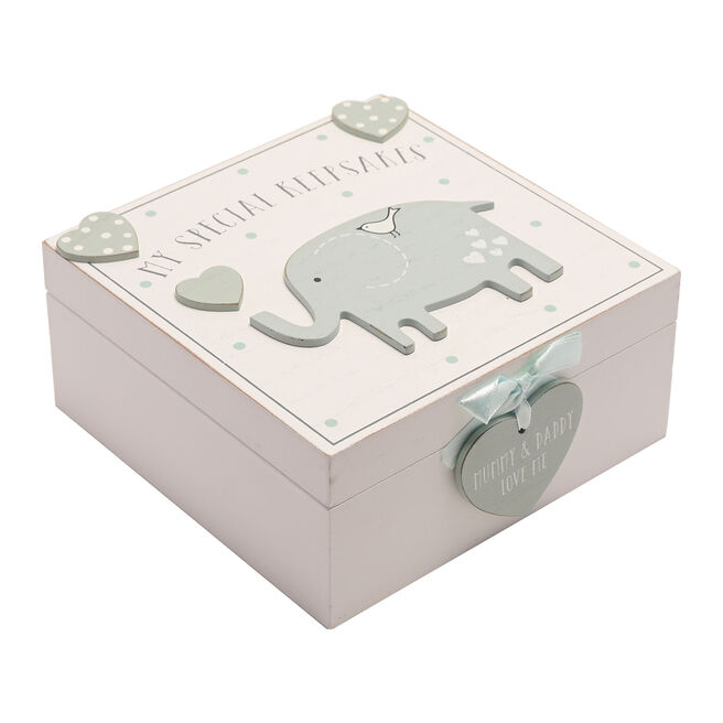 Blue Wooden My Special Keepsakes Box