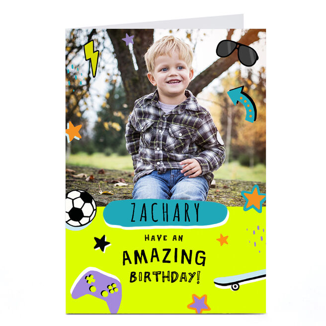 Photo Birthday Card - Amazing Birthday Icons