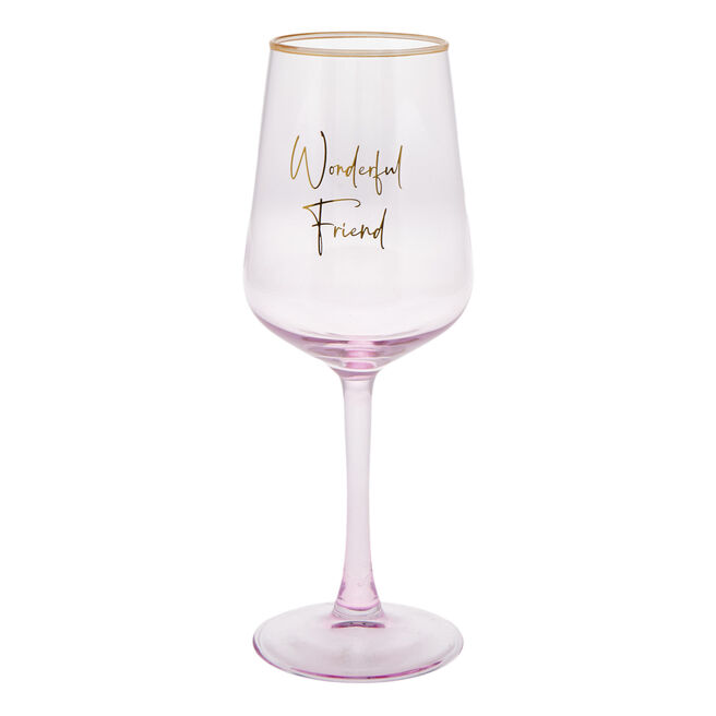 Wonderful Friend Wine Glass