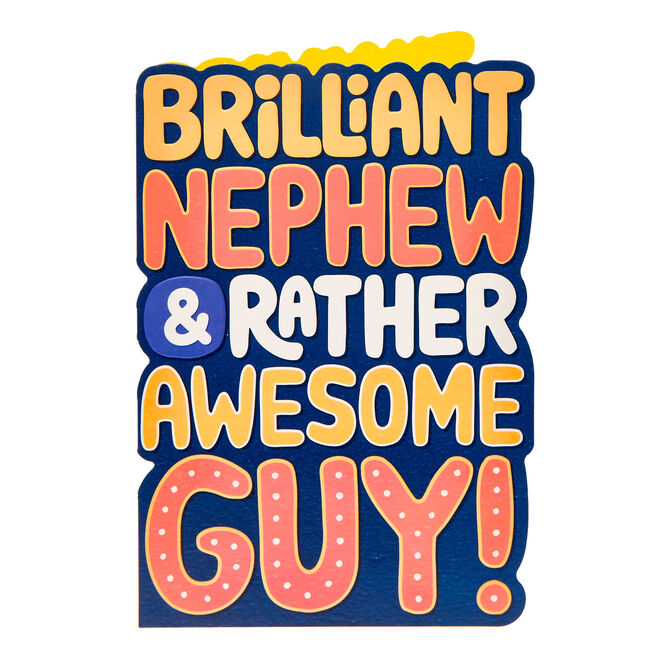 Nephew Rather Awesome Guy Birthday Card