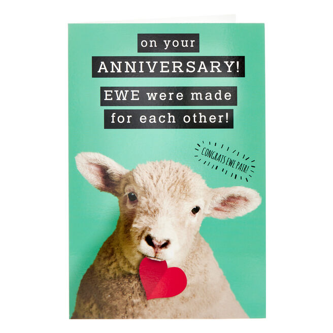 Congrats Ewe Pair Wedding Anniversary Card