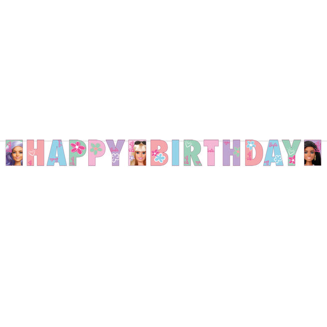 Barbie Sweet Life Happy Birthday Letter Banner