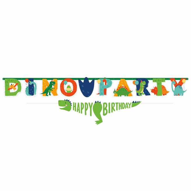 Dinosaur Happy Birthday Letter Banner