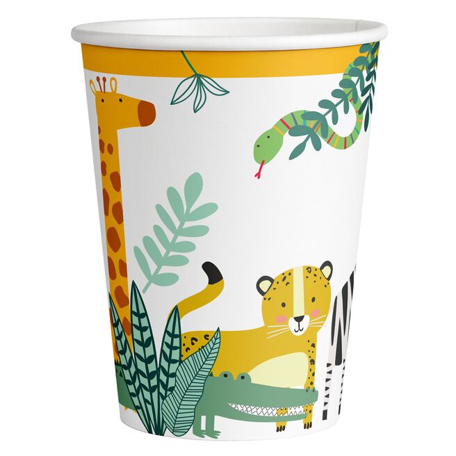 Get Wild Jungle Party Cups - Pack of 8