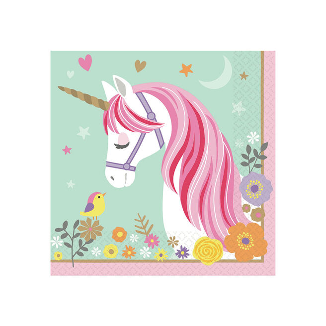 Magical Unicorn Paper Napkins - Pack of 16