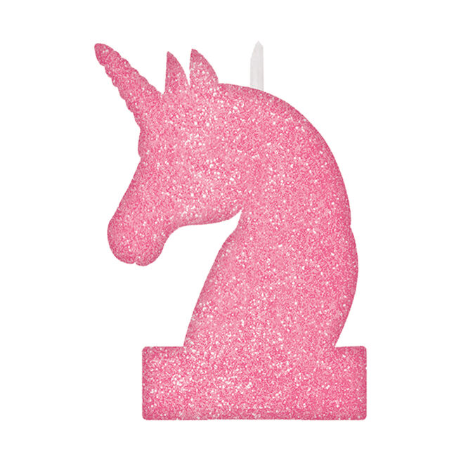 Magical Unicorn Glitter Cake Candle