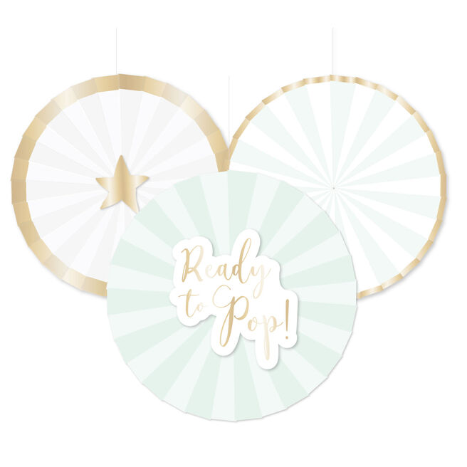 Ready To Pop Fan Decorations - Pack of 3