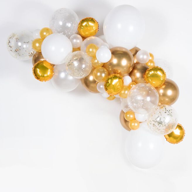 White & Gold DIY Balloon Garland Kit