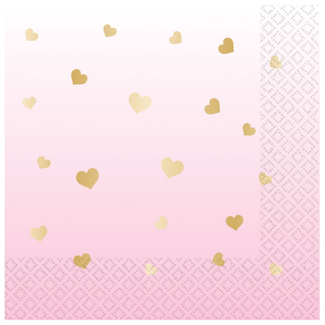 Pink 1st Birthday Napkins - Pack of 16